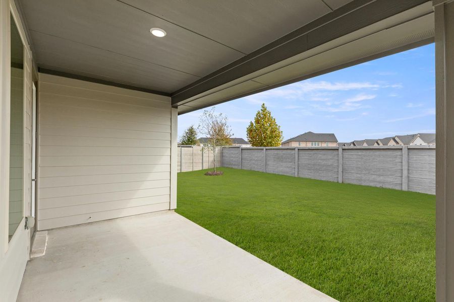 Exterior details and patio area of a home in Discovery Collection at Painted Tree Village, McKinney (Image 3). Exterior details and patio area of a home in Discovery Collection at Painted Tree Village, McKinney (Image 3).