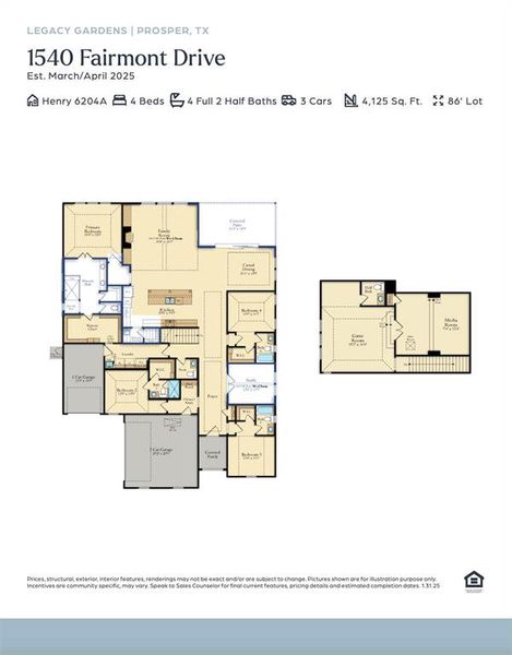 Our Henry plan offers a thoughtfully designed floor plan featuring fantastic entertaining space and private bedroom spaces that the whole family will enjoy!