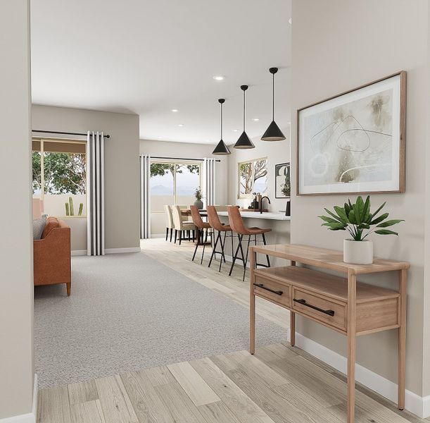 Representative furnished interior of a home built from the Cholla Plan 5541 by Tri Pointe Homes in Blossom Rock, Apache Junction (Image 14).
