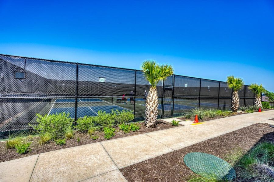 View of tennis court