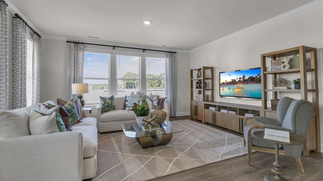 Representative furnished interior of a home built from the HARTWELL by D.R. Horton in Eagle Creek, Fuquay Varina (Image 11).