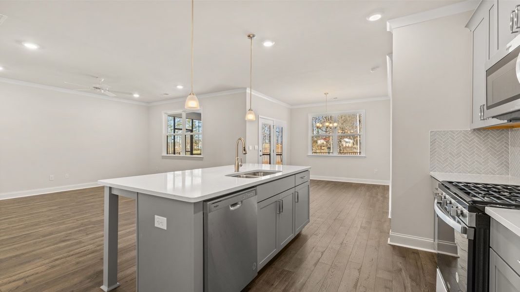 Furnished interior view inside a new home in Oak Ridge Meadows - Active Adult, Locust Grove (Image 10). Furnished interior view inside a new home in Oak Ridge Meadows - Active Adult, Locust Grove (Image 10).