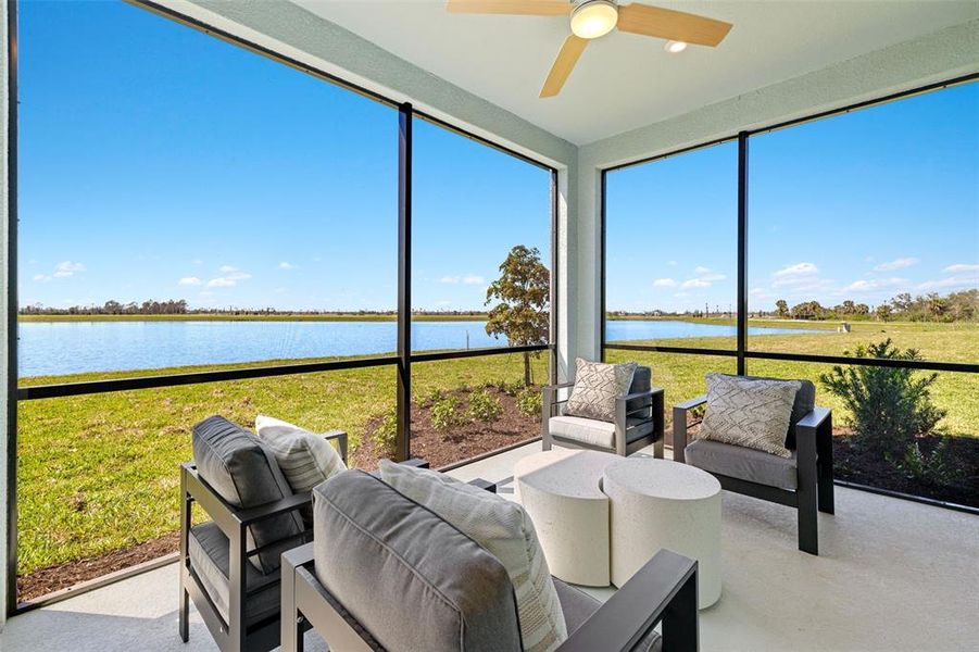 Exterior details and patio area of a home in Palmera at Wellen Park, Venice (Image 4).