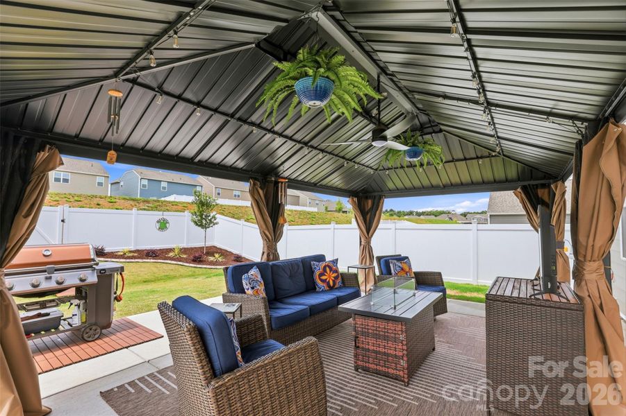 Exterior details and patio area of a home in Secrest Commons, Monroe (Image 22).