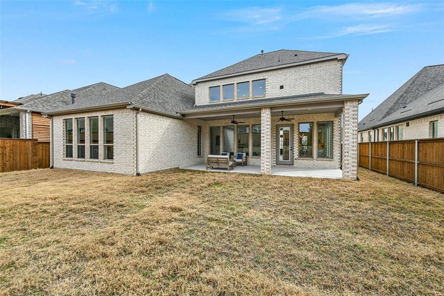 Large back yard with enough room to add a pool