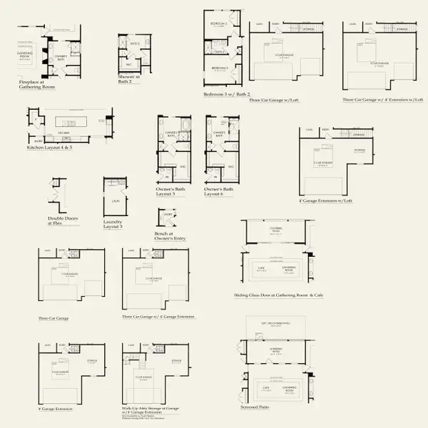 2D floor plan layout for the Stardom by Del Webb in Del Webb Carolina Ridge, Midland, NC (Image 3).