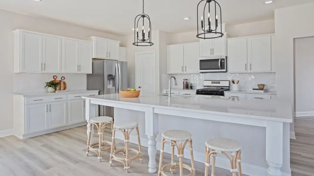 Furnished interior view inside a new home in Station Pointe, Angier (Image 4).