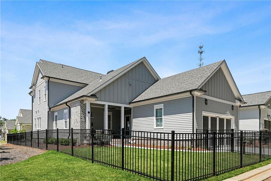 Front exterior of a new home in , Milton, GA, highlighting curb appeal (Image 22).
