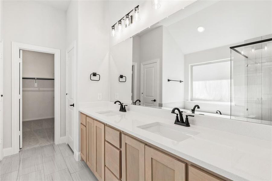 Furnished interior view inside a new home in Painted Tree Woodland District 50, McKinney (Image 5).