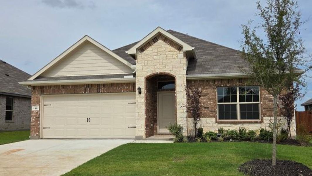 Front elevation - D.R. Horton's Starkville floorplan, elevation H - All Home and community information, including pricing, included features, terms, availability and amenities, are subject to change at any time without notice or obligation. All Drawings, pictures, photographs, video, square footages, floor plans, elevations, features, colors and sizes are approximate for illustration purposes only and will vary from the homes as built. Front elevation - D.R. Horton's Starkville floorplan, elevation H - All Home and community information, including pricing, included features, terms, availability and amenities, are subject to change at any time without notice or obligation. All Drawings, pictures, photographs, video, square footages, floor plans, elevations, features, colors and sizes are approximate for illustration purposes only and will vary from the homes as built.