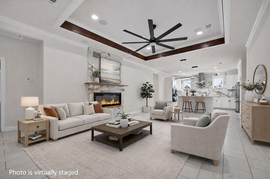 Furnished interior view inside a new home in , Gun Barrel City (Image 9).