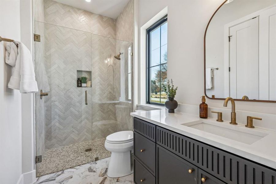 Furnished interior view inside a new home in , Dallas (Image 10).