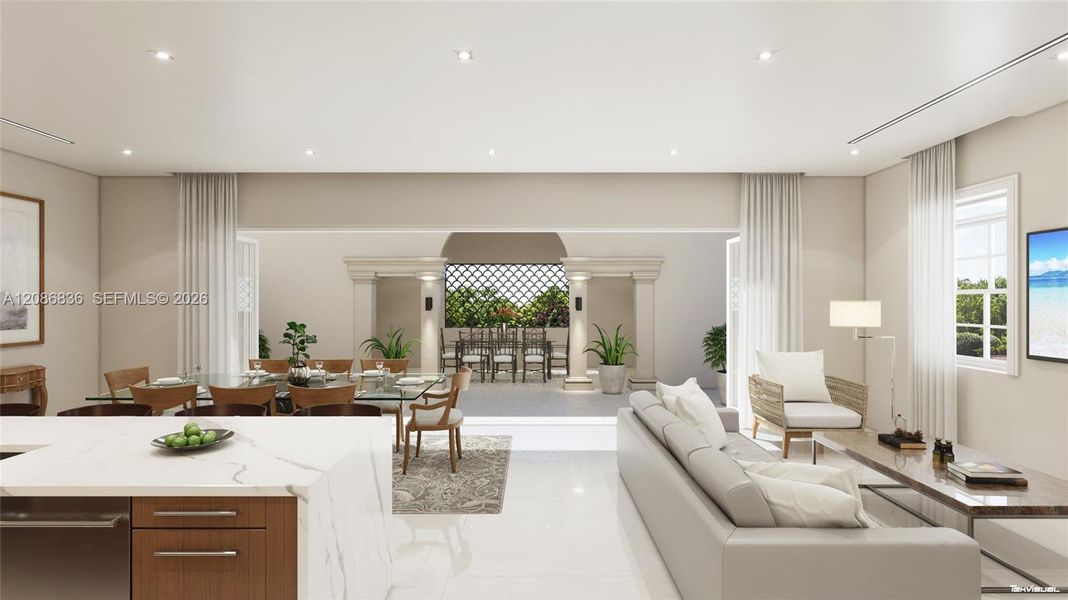 Furnished interior view inside a new home in , Coral Gables (Image 12). Furnished interior view inside a new home in , Coral Gables (Image 12).