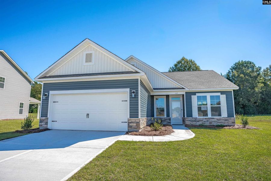 Front exterior of a new home in Rolling Hills, Prosperity, SC, highlighting curb appeal (Image 17).