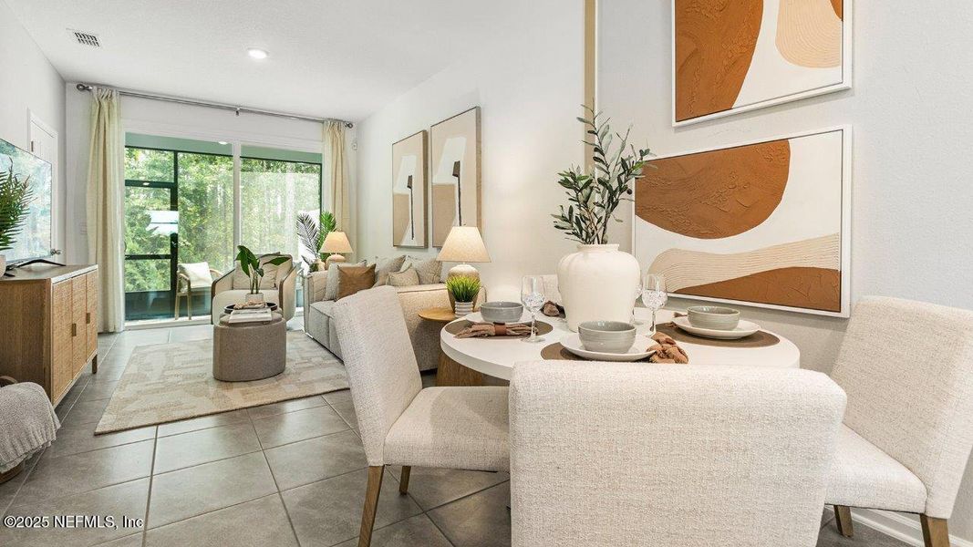 Furnished interior view inside a new home in Cordera Townhomes, St. Augustine (Image 15).
