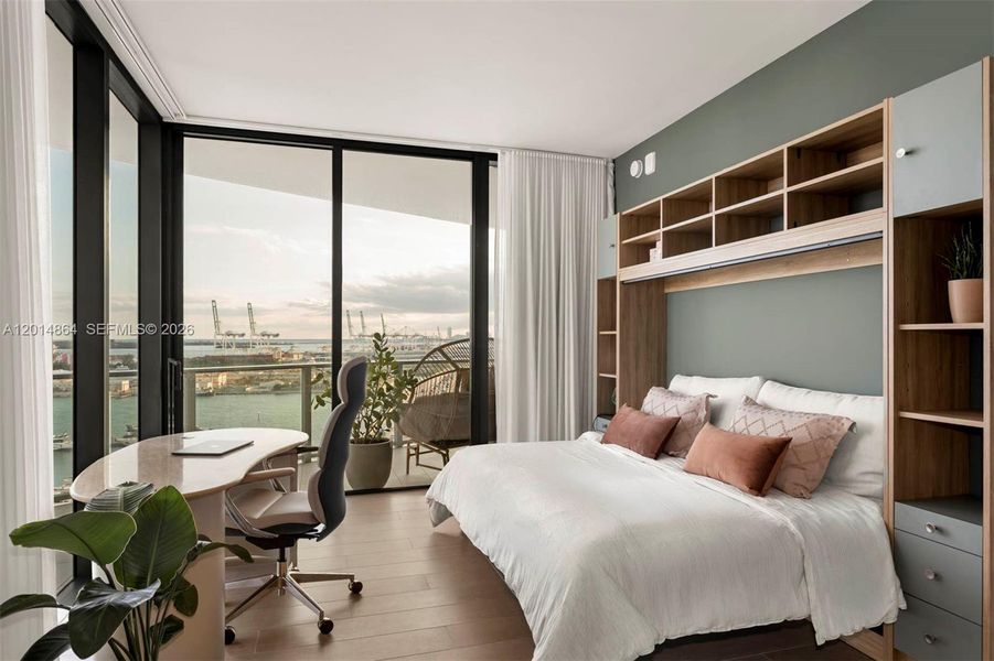 Furnished interior view inside a new home in Five Park, Miami Beach (Image 9).