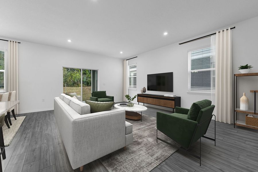 Family Room in an Open-Concept Layout