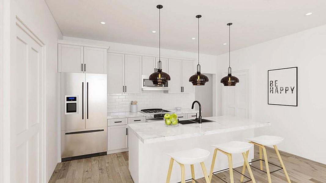 Furnished interior view inside a new home in , Atlanta (Image 3).