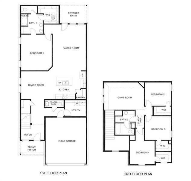 2D floor plan layout of this home in Silverado, Aubrey, TX (Image 2).