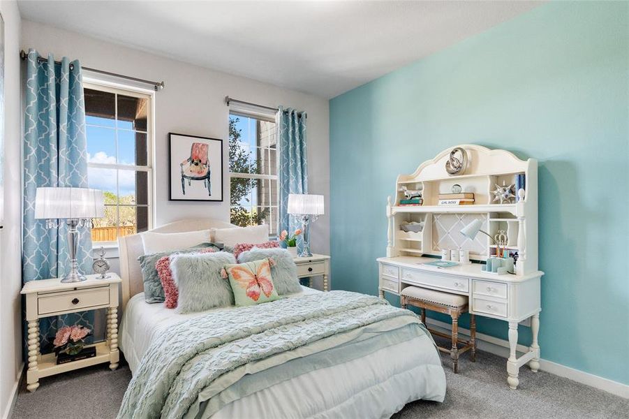 Bedroom featuring carpet floors