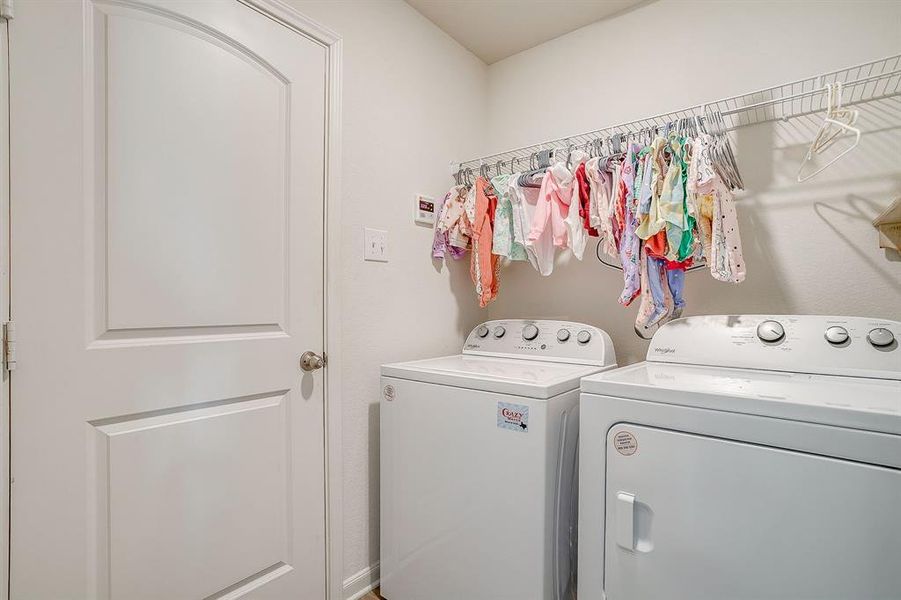 Laundry room with independent washer and dryer