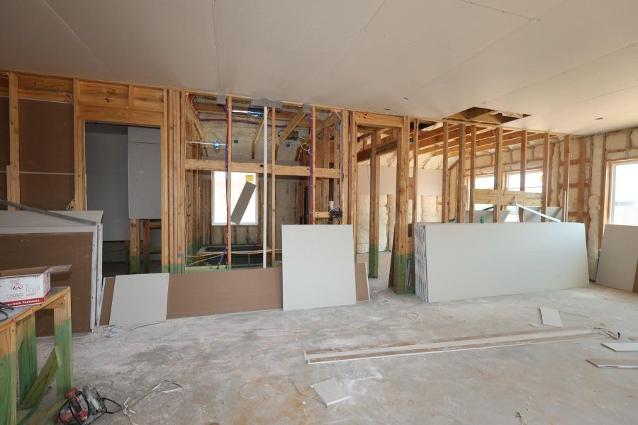 In-progress construction of a new home in Jordan Ranch - Terrace Collection, Fulshear, TX (Image 8). In-progress construction of a new home in Jordan Ranch - Terrace Collection, Fulshear, TX (Image 8).