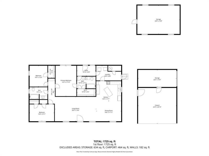 2D floor plan layout of this home in , Mineral Wells, TX (Image 3).