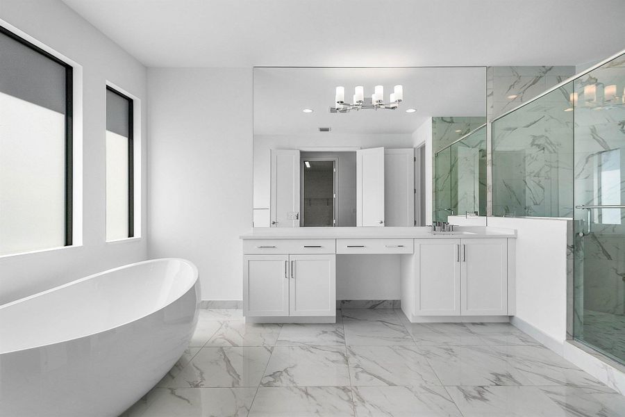 Furnished interior view inside a new home in Lotus Edge, Boca Raton (Image 51).