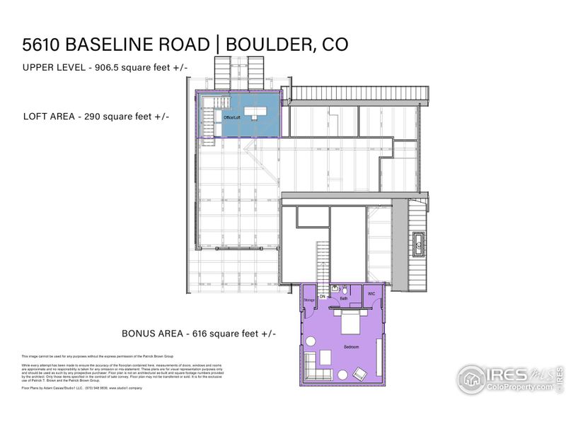 Upper level floor plans