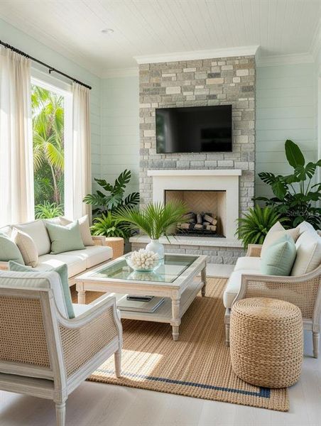 Furnished interior view inside a new home in , Port Charlotte (Image 15). Furnished interior view inside a new home in , Port Charlotte (Image 15).