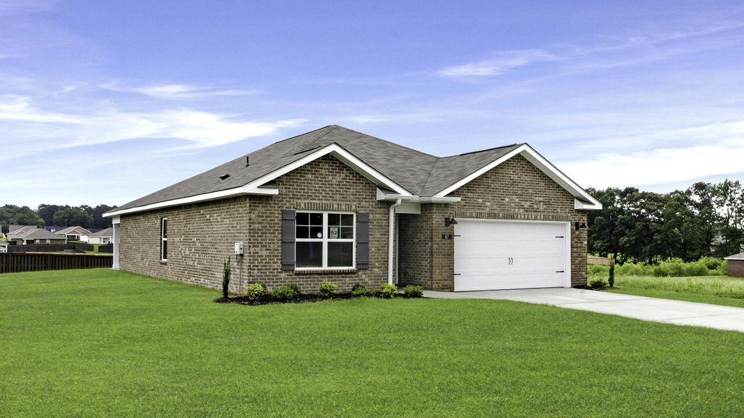 Front exterior of a new home in Bailey Park, Fayetteville, TN, highlighting curb appeal (Image 23).
