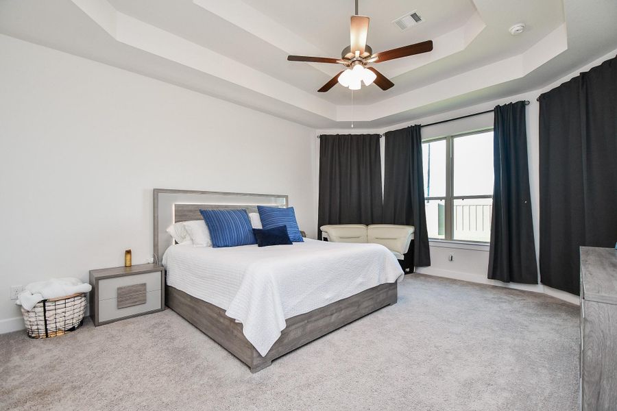 Once again, the simplest features create the most loved nuances in this marvelous home. This, of course, is your amazing primary suite, with walls of bay windows and sublime double tray ceiling, which creates instant warmth and intimacy. Once again, the simplest features create the most loved nuances in this marvelous home. This, of course, is your amazing primary suite, with walls of bay windows and sublime double tray ceiling, which creates instant warmth and intimacy.