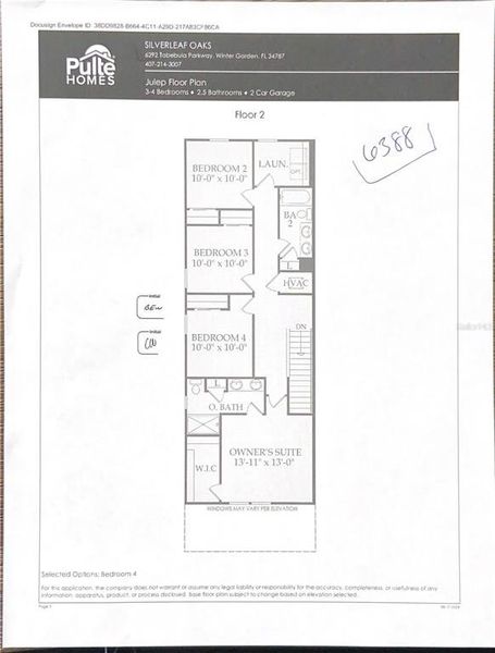 2D floor plan layout of this home in , Winter Garden, FL (Image 4).