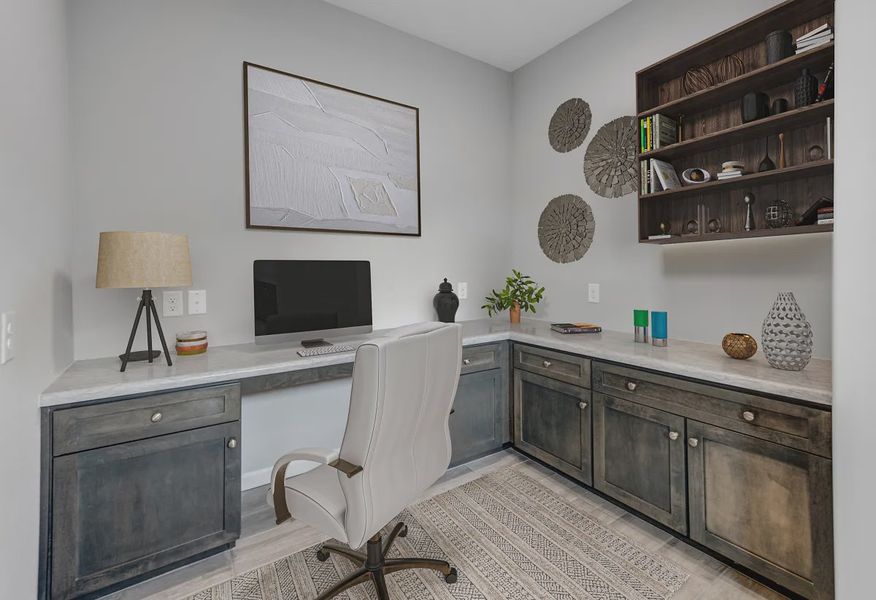 Virtually Staged Den - 5 of 26