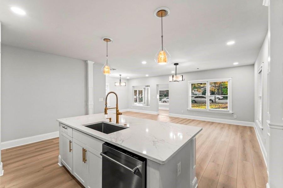 Furnished interior view inside a new home in , Atlanta (Image 5). Furnished interior view inside a new home in , Atlanta (Image 5).