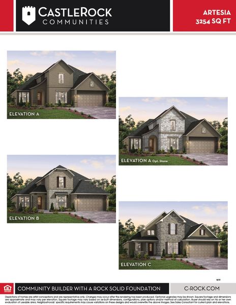 Representative exterior photo of a completed home built from the Artesia by CastleRock Communities in Sonoma Verde, Rockwall, TX (Image 6). Representative exterior photo of a completed home built from the Artesia by CastleRock Communities in Sonoma Verde, Rockwall, TX (Image 6).