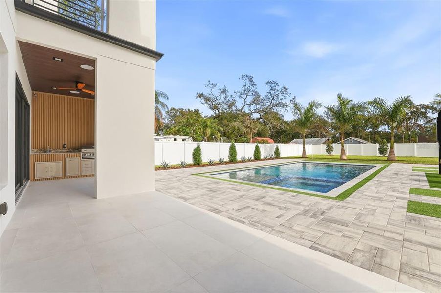 Exterior details and patio area of a home in , Tampa (Image 39).
