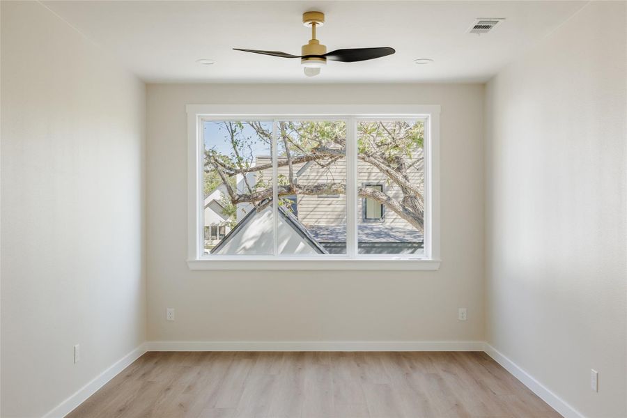 Upstairs flex room overlooking tree Upstairs flex room overlooking tree