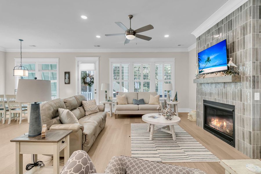 Furnished interior view inside a new home in Overlook at Copahee Sound, Awendaw (Image 44). Furnished interior view inside a new home in Overlook at Copahee Sound, Awendaw (Image 44).
