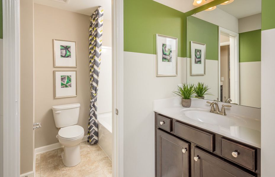 Rivermist Jack and Jill Bath at Millstone by Pulte Home Builders Nashville Rivermist Jack and Jill Bath at Millstone by Pulte Home Builders Nashville