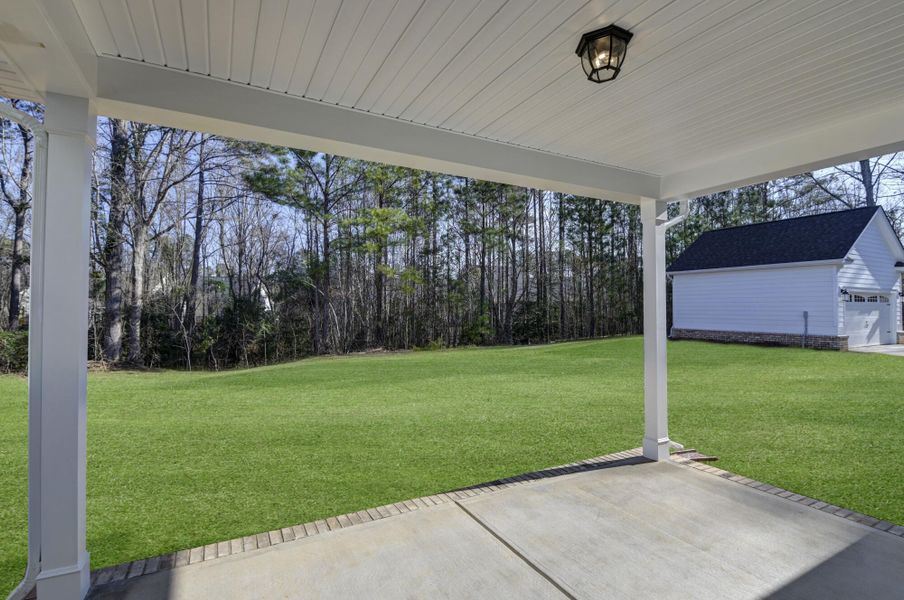 Exterior details and patio area of a home in Clubside Reserve at Summerlake, Lexington (Image 3). Exterior details and patio area of a home in Clubside Reserve at Summerlake, Lexington (Image 3).