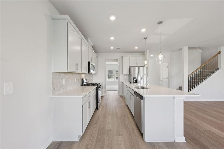 Furnished interior view inside a new home in Parkside at Grayson, Grayson (Image 13).