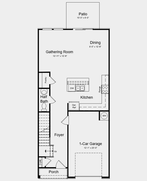 2D floor plan layout for the Magnolia by Taylor Morrison in Buffalo Townes, Garner, NC (Image 5).