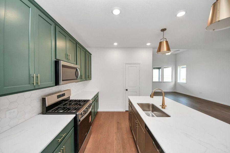 Furnished interior view inside a new home in 45' Traditional Homes at Elyson, Katy (Image 7).