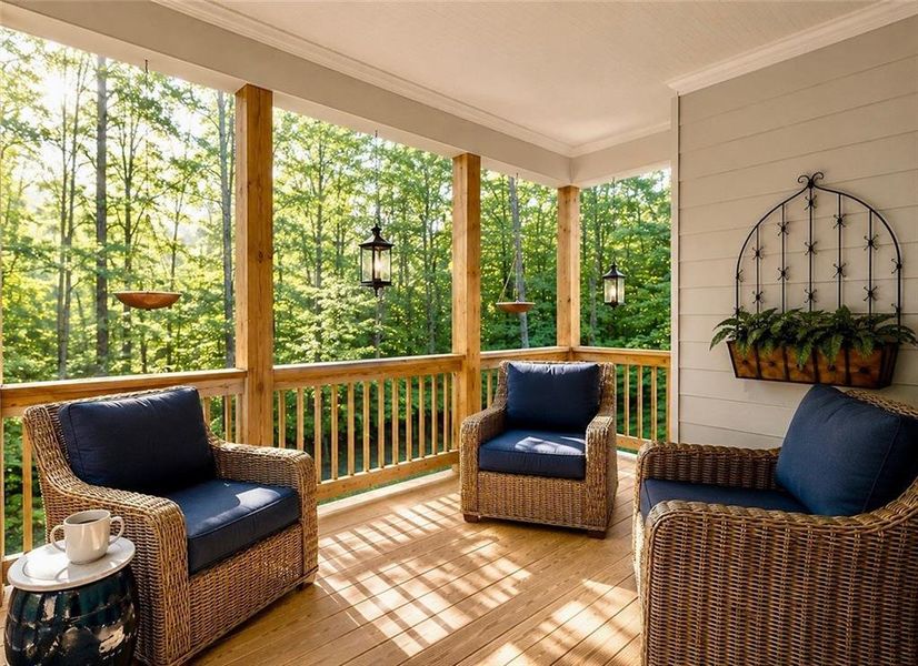 Exterior details and patio area of a home in , Waleska (Image 33).