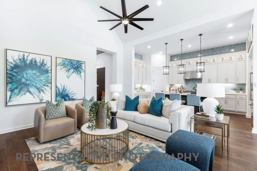 Furnished interior view inside a new home in Wolf Ranch, Georgetown (Image 27).