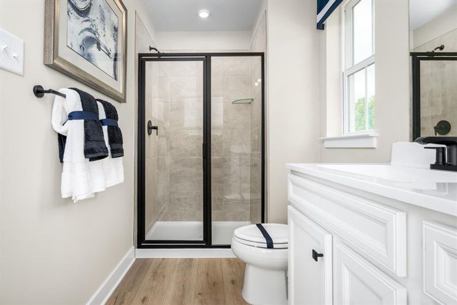 Representative furnished interior of a home built from the Schuman by Ryan Homes in Stowe Branch Townhomes, Charlotte (Image 16).