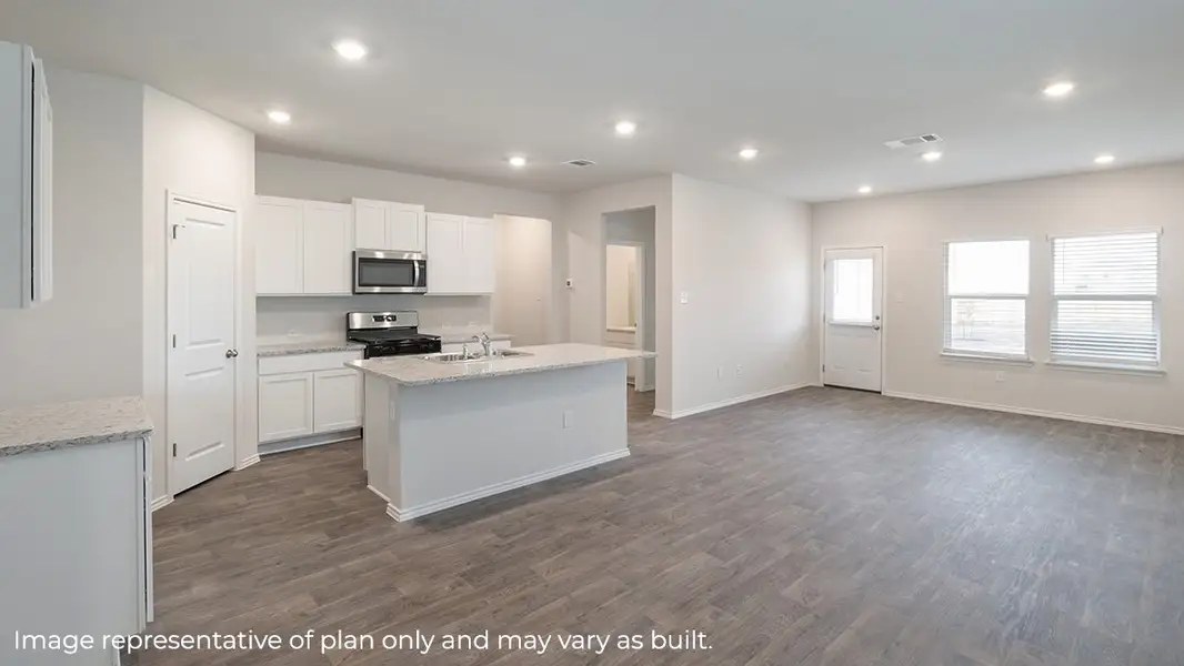Furnished interior view inside a new home in Hunters Ranch, San Antonio (Image 3).