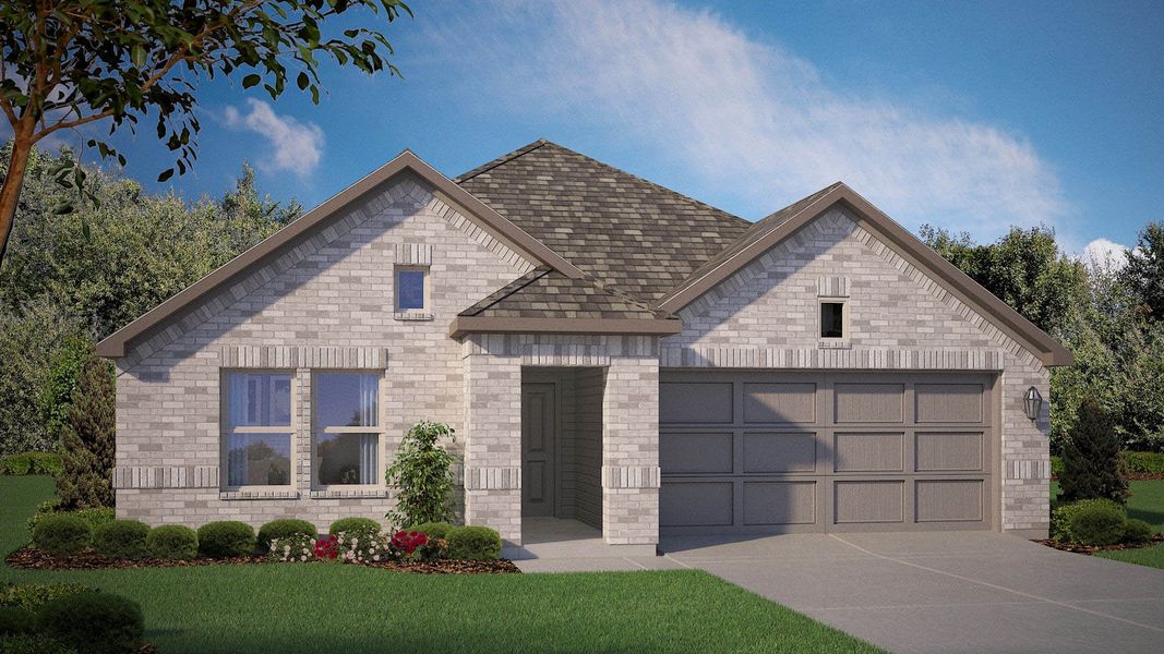 Representative exterior photo of a completed home built from the Texas Cali by D.R. Horton in Saratoga, Granbury, TX (Image 25). Representative exterior photo of a completed home built from the Texas Cali by D.R. Horton in Saratoga, Granbury, TX (Image 25).