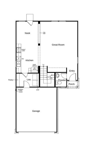 This floor plan features 3 bedrooms, 2 full baths, 1 half bath, and over 1,600 square feet of living space.